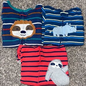 Carter’s Toddler Striped Footie Zip Up  Pajamas
